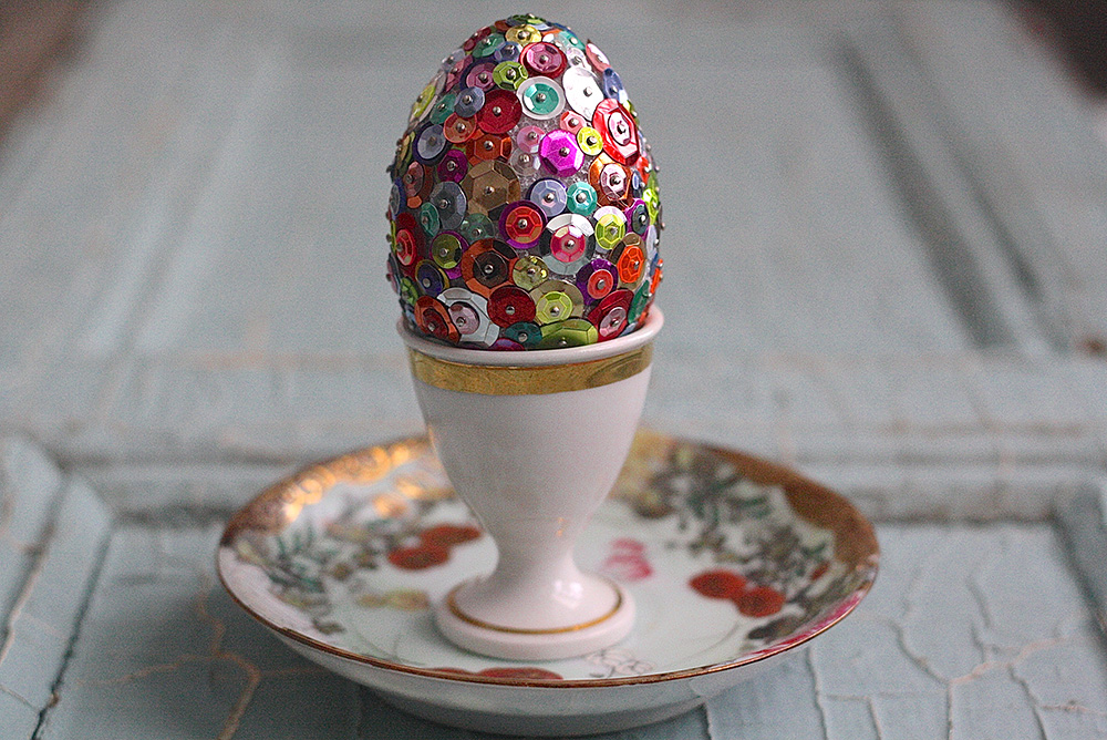 Sequined Easter Eggs Tutorial Wenderly